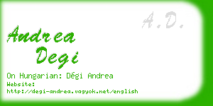 andrea degi business card