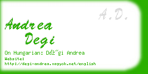 andrea degi business card